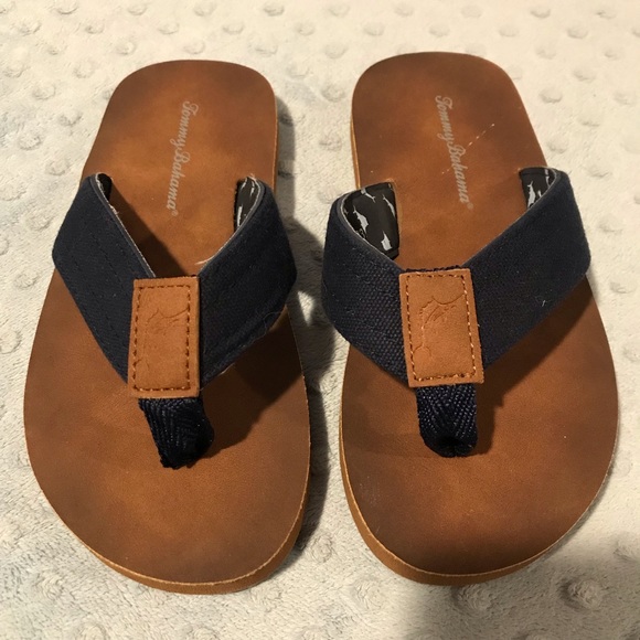Tommy Bahama Leather Flip Flops Sandals 
